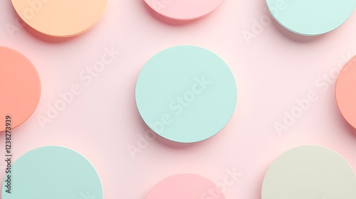 Wallpaper Mural Colorful Circle Shapes on Pastel Background for Creative Design Projects and Artistic Concepts Torontodigital.ca