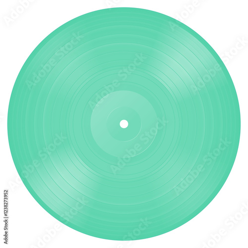 Teal vinyl LP. Vector illustration.