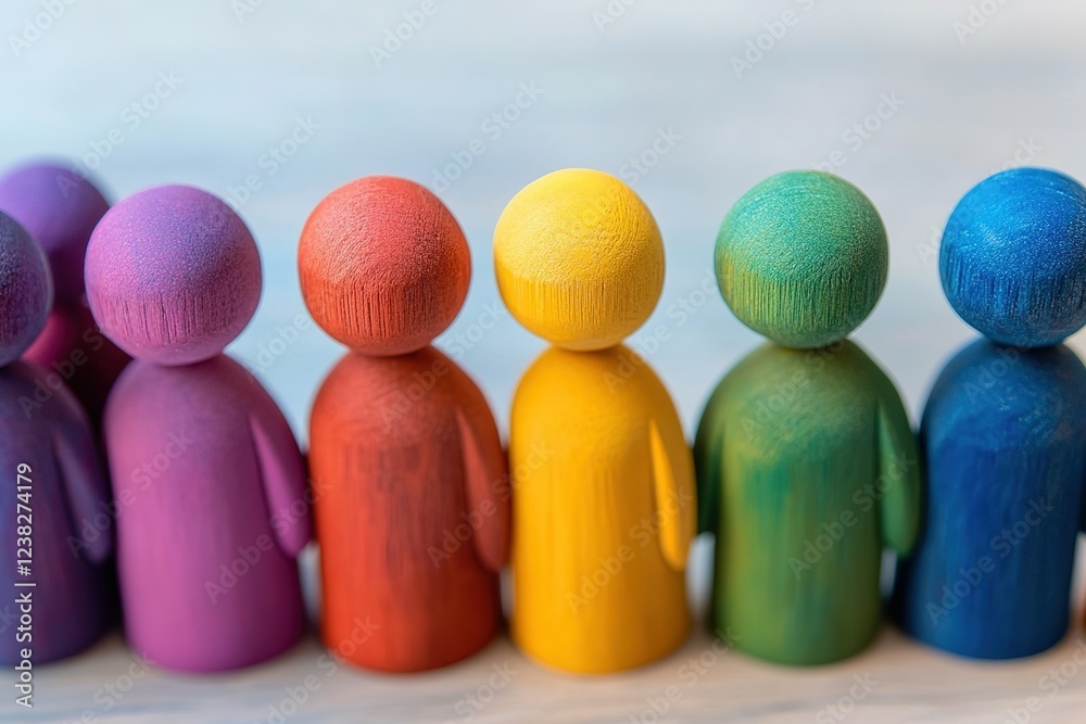 Obraz premium Creating inclusive policies in an organization with diverse representation of figures.