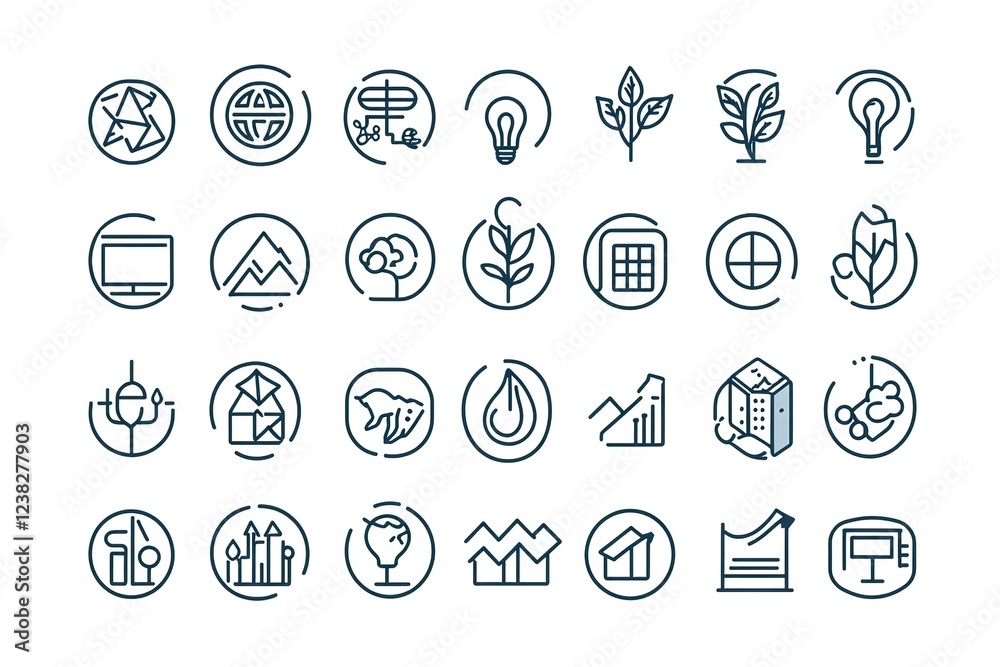Set of 50 line icons related to environmental social governance, sustainable, climate, responsibility, rights, humanity, economy, performance, social,ecology, esg Set of 50 line icons related to environmental social governance, sustainable, climate, responsibility, rights, humanity, economy, performance, social,ecology, esg