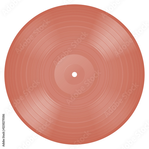 Brown vinyl LP. Vector illustration.