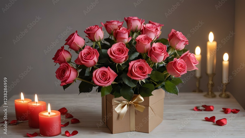 Obraz premium candles and roses