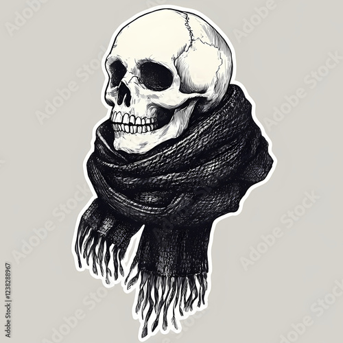 Wallpaper Mural skull with scarf Torontodigital.ca