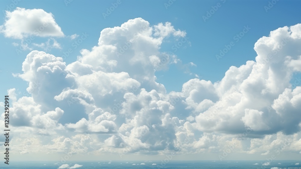 Beautiful Blue Sky with Fluffy Clouds Capturing a Serene and Tranquil Atmosphere Ideal for Nature Lovers and Landscape Appreciation Beautiful Blue Sky with Fluffy Clouds Capturing a Serene and Tranquil Atmosphere Ideal for Nature Lovers and Landscape Appreciation