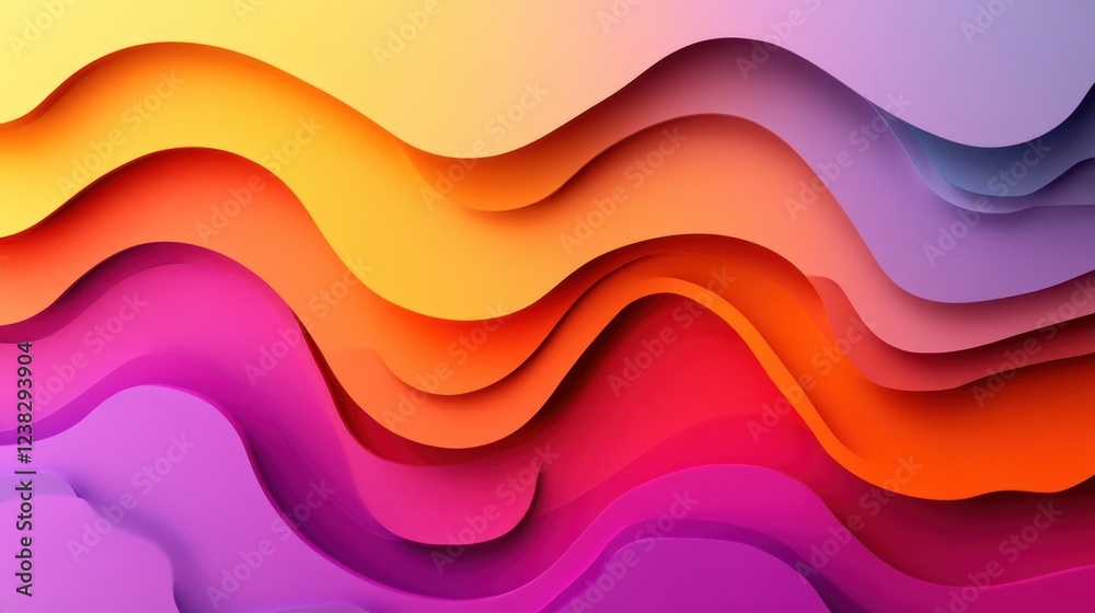 Colorful paper wave abstract background design Colorful paper wave abstract background design