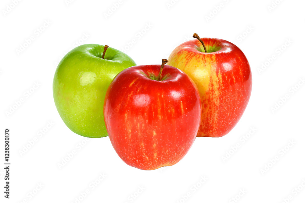 red and green apples on transparent background red and green apples on transparent background