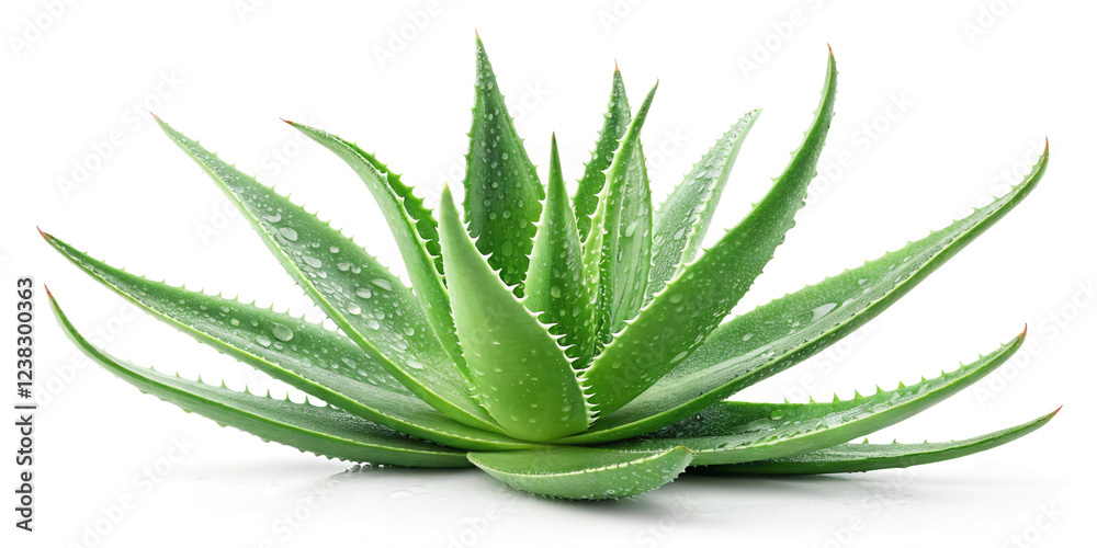 Fototapeta premium Aloe Vera Isolated for Natural Health and Beauty Applications