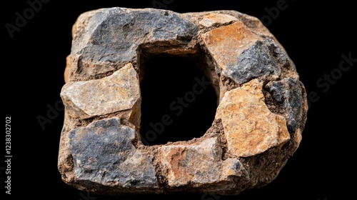 A stone shaped like the letter 