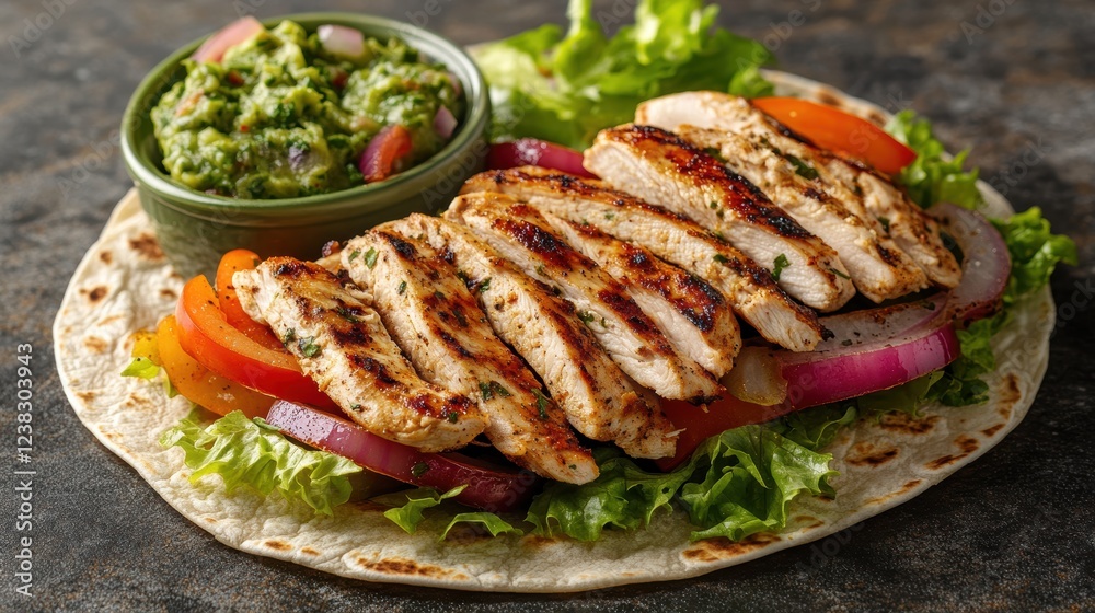 Homecook Chicken Fajitas Preparation Kitchen Professional Photo Indoor Close-Up Culinary Art Homecook Chicken Fajitas Preparation Kitchen Professional Photo Indoor Close-Up Culinary Art
