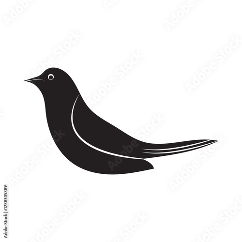 bird stone magpie icon vector illustration template design