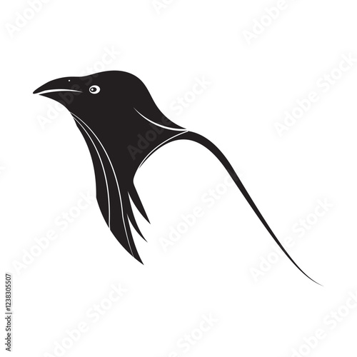 bird stone magpie icon vector illustration template design