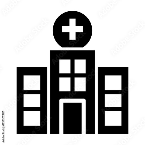 Hospitalization Glyph Icon Design
