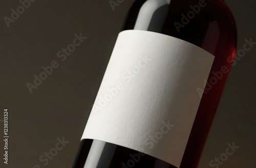 Wallpaper Mural Close up of wine bottle with a blank label. mockup. High quality photo Torontodigital.ca