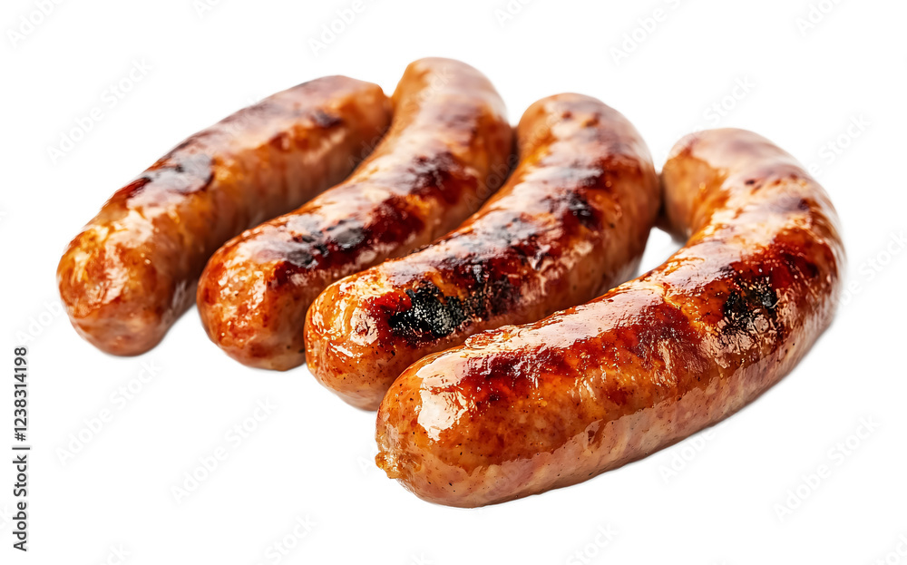 Grilled pork sausage on a white background. isolated background. Grilled pork sausage on a white background. isolated background.