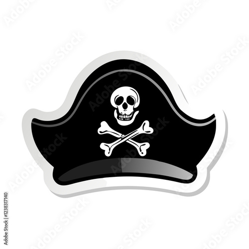 Pirate hat with skull and crossbones