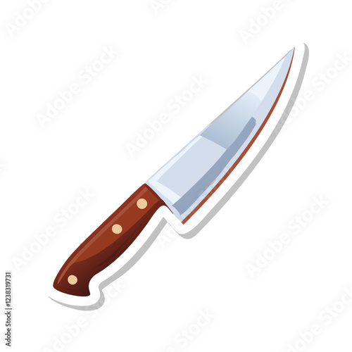 Sharp kitchen knife sticker
