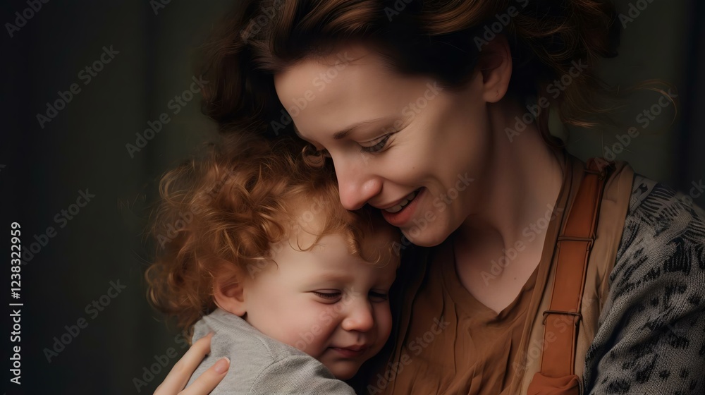 A tender moment between a mother and her child, showcasing love and warmth in a soft, intimate setting. Emotions of joy and connection are evident. A tender moment between a mother and her child, showcasing love and warmth in a soft, intimate setting. Emotions of joy and connection are evident.
