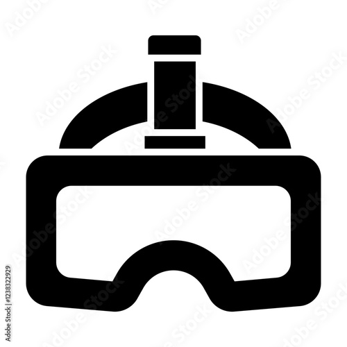 VR Glasses Glyph Icon Design