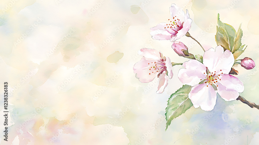 A watercolor painting of a pink flower with a green leaf A watercolor painting of a pink flower with a green leaf