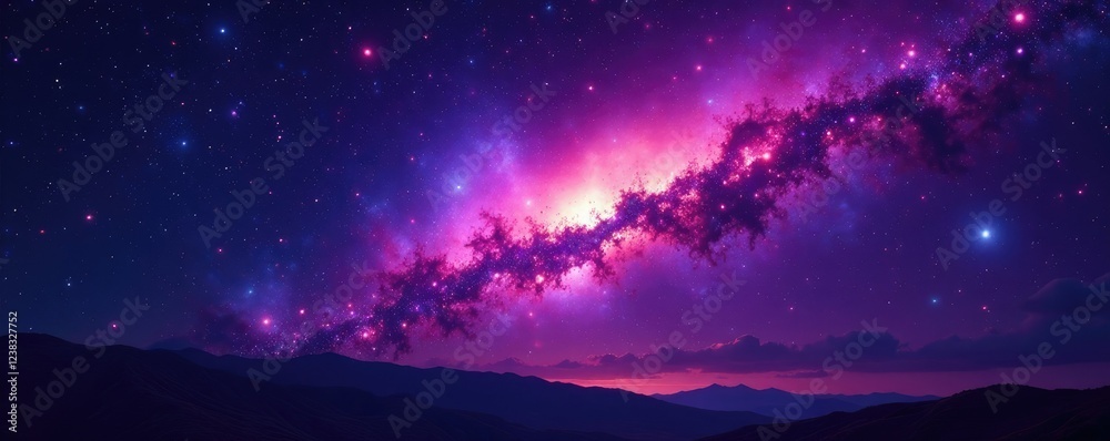 Stars and galaxies twinkle like stars against a backdrop of deep purple nebulae at dawn, dawn, deep space, galaxies Stars and galaxies twinkle like stars against a backdrop of deep purple nebulae at dawn, dawn, deep space, galaxies