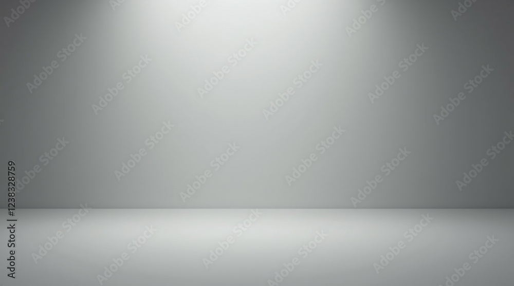 Minimalist Gray Studio With Subtle Lighting And Smooth Gradient Background. Minimalist Gray Studio With Subtle Lighting And Smooth Gradient Background.