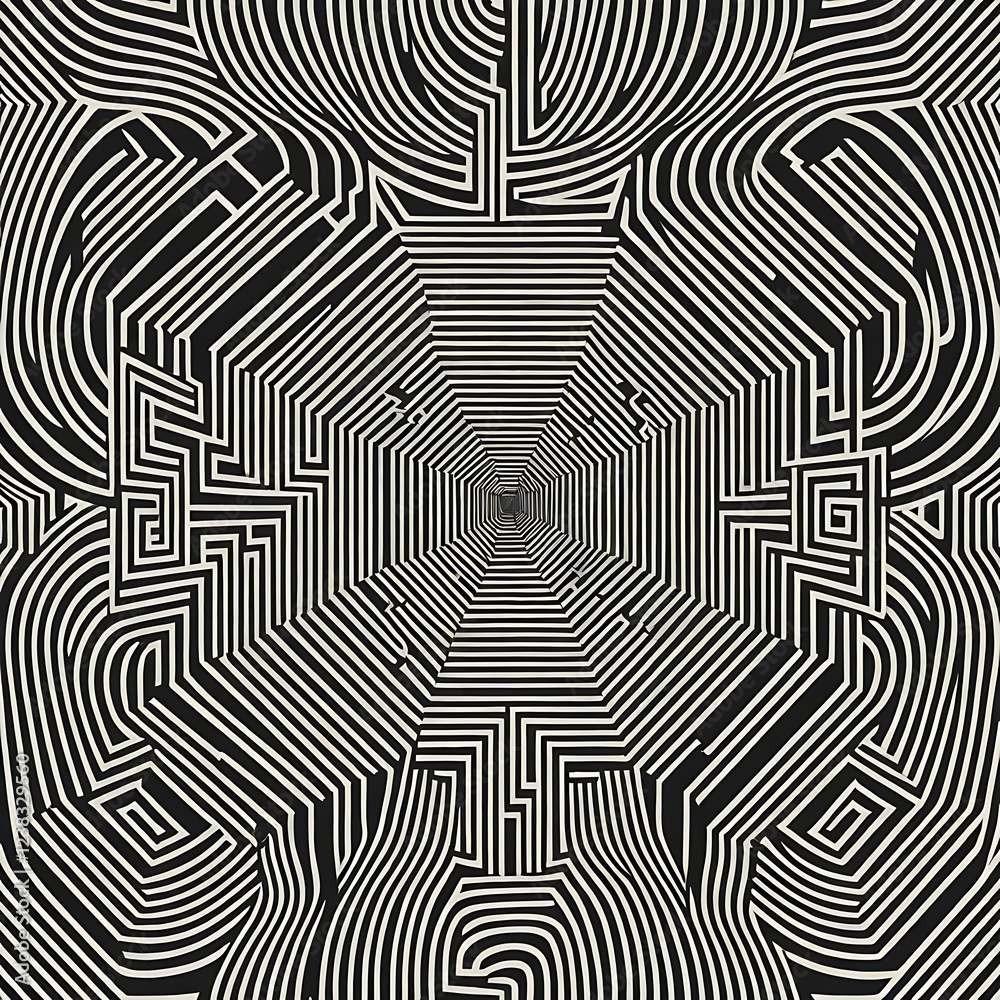 Abstract floral pattern, geometric shapes, sleek composition, balanced arrangement, contemporary art style Abstract floral pattern, geometric shapes, sleek composition, balanced arrangement, contemporary art style