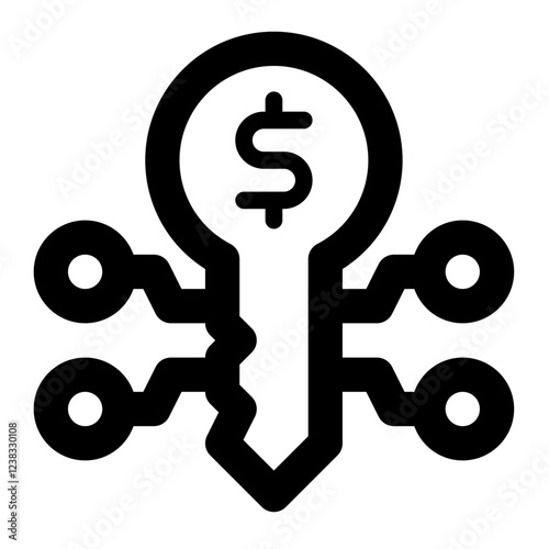 digital key icon for illustration