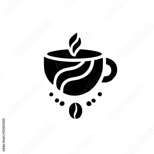 Coffee Cup Illustration: A Simple, Stylish, and Minimalist Design. Perfect for cafes, coffee shops, and coffee lovers.