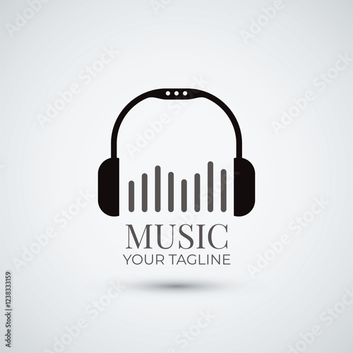 Headphone logo design icon template