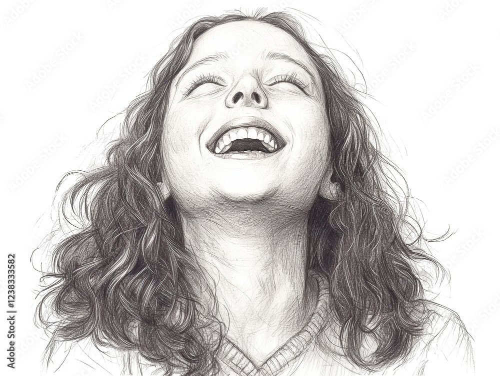 Fototapeta premium Radiant woman with long, flowing hair, a captivating portrait of beauty and style