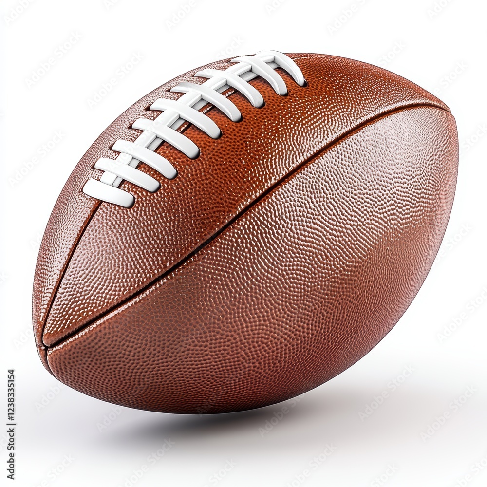 Detailed image of a classic rugby ball. Detailed image of a classic rugby ball.