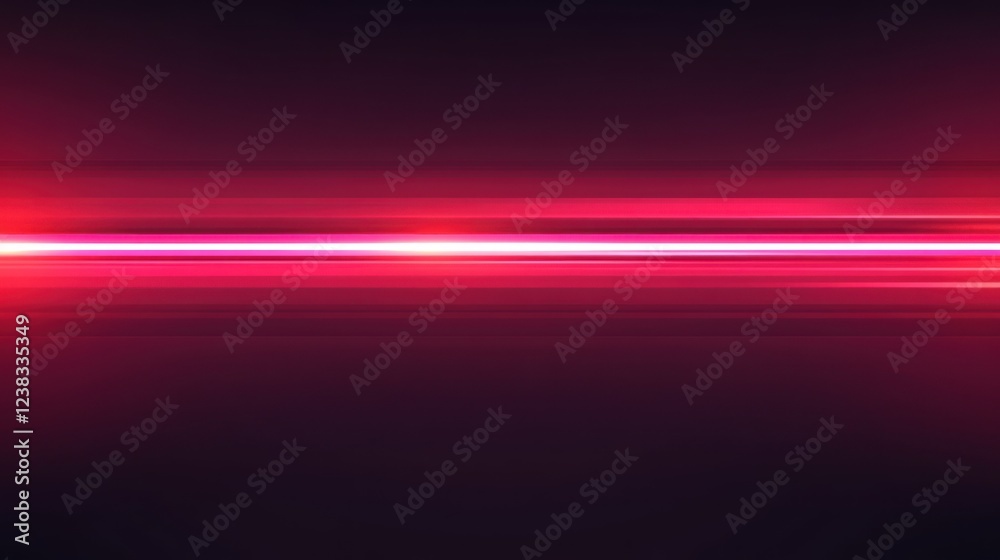 Obraz premium Red light streak, dark background, motion blur, website banner