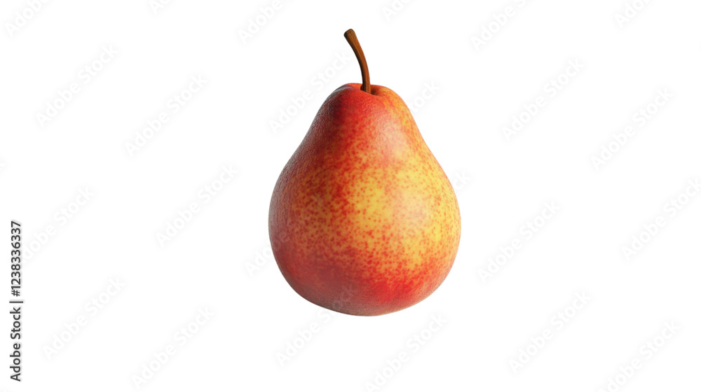 Ripe red and yellow pear isolated on transparent background Ripe red and yellow pear isolated on transparent background