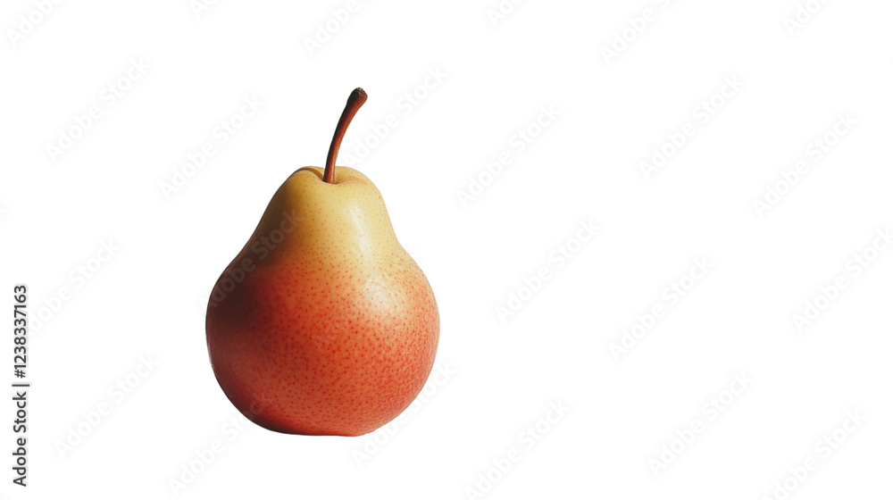 Ripe red and yellow pear isolated on transparent background Ripe red and yellow pear isolated on transparent background