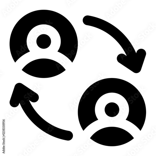 peer to peer icon for illustration