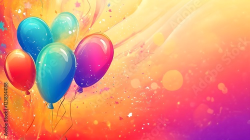 birthday background theme bright colors