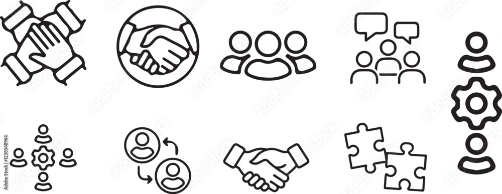 Fototapeta premium black and white icons set