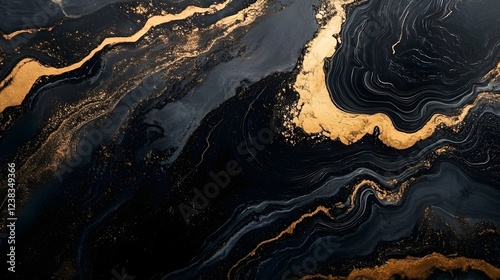 Black gold marble texture, background pattern