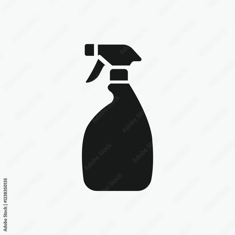 Simple Vector Icon of a Spray Bottle for Cleaning Simple Vector Icon of a Spray Bottle for Cleaning