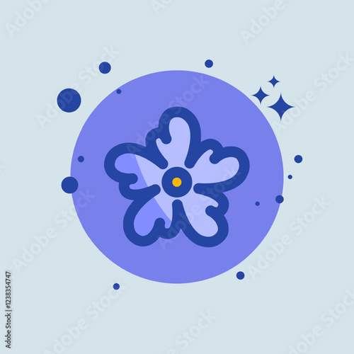 Bloom flat illustration. Flower signs vector illustration.