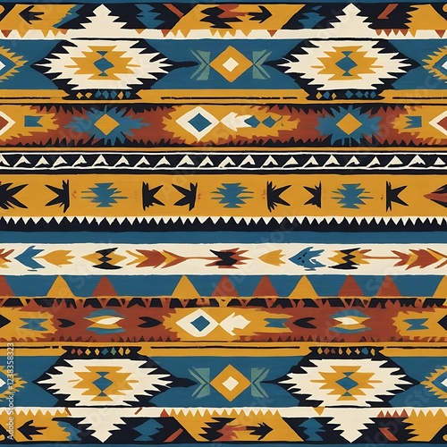 Abstract floral pattern, geometric shapes, sleek composition, balanced arrangement, contemporary art style