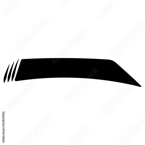일자 모양 눈썹 아이콘