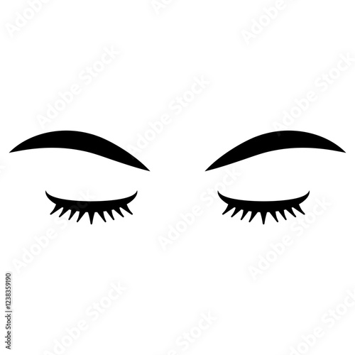 사람 감은 눈 모양 아이콘