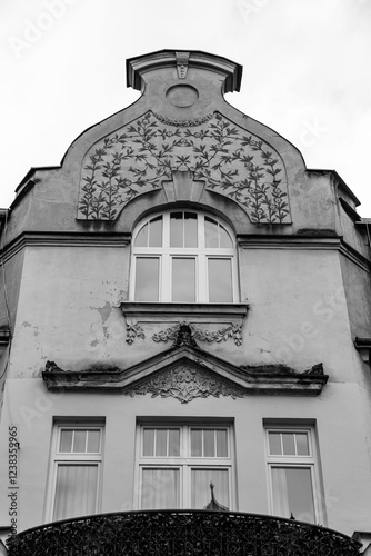 Art nouveau architectural detail from the streets in Sarajevo photo