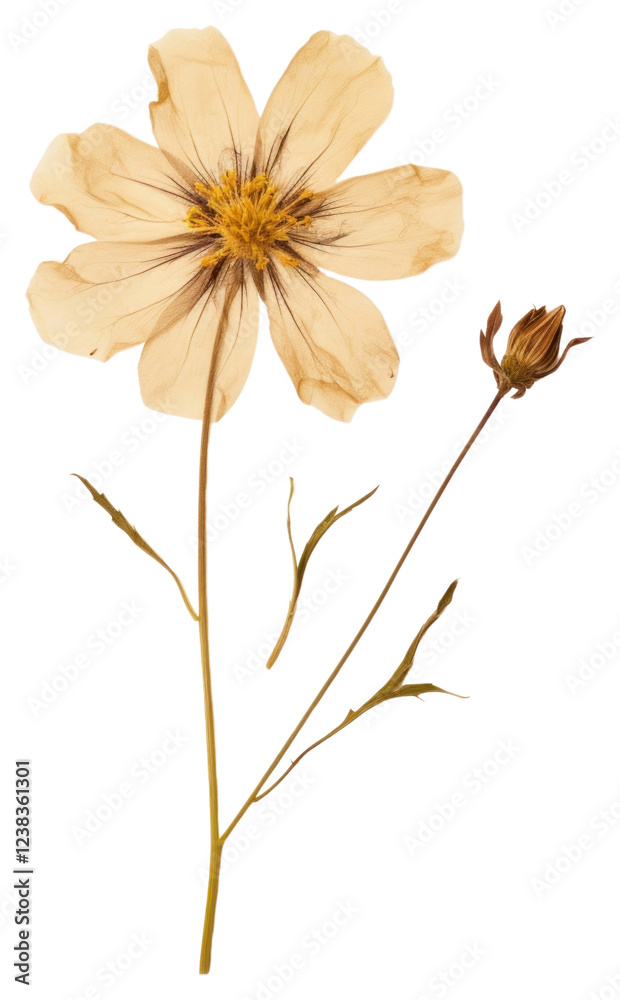 Fototapeta premium PNG Real Pressed a Wildflower petal plant inflorescence.