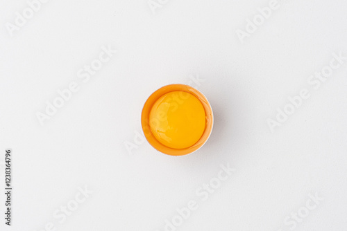 Eggs placed on a white background photo