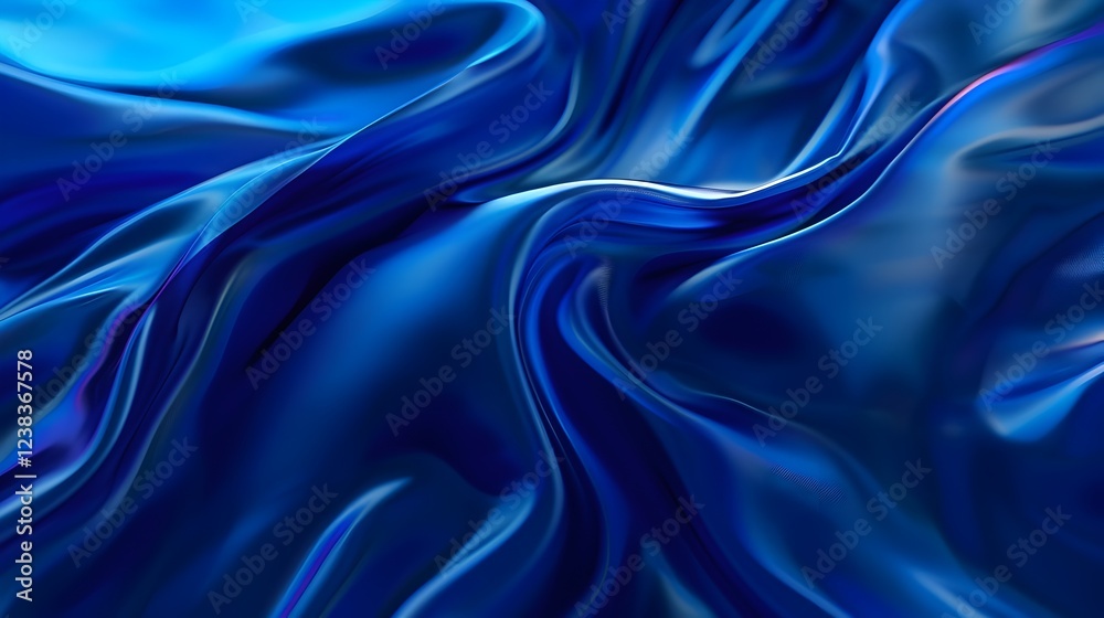 Fototapeta premium A blue fabric with a wave pattern