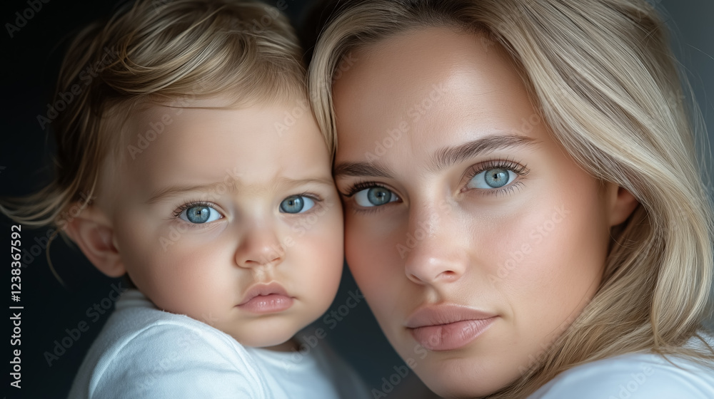 Mother balancing remote work and caring for her toddler during busy day at home Mother balancing remote work and caring for her toddler during busy day at home