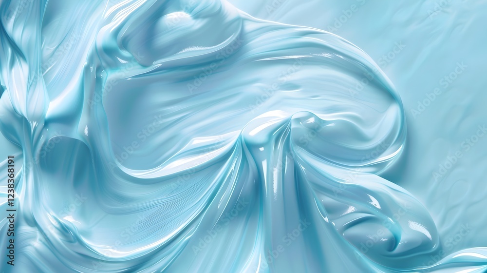 Obraz premium A blue, shiny, and smooth surface that appears to be a piece of fabric