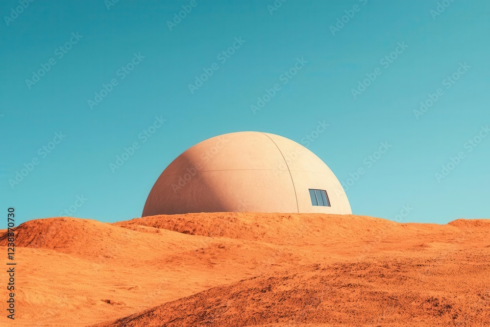 custom made wallpaper toronto digitalrenewable energy geothermal future. A self-sustaining geothermal facility built on Mars, symbolizing interplanetary renewable energy